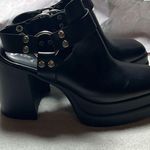Free People Black Platform Shoes with Chunky Heel Photo 2