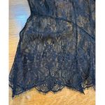 Topshop Women’s 2 Black Lace Sheer Crewneck Layering Long Sleeve Layering Top Photo 5