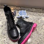 Dr. Martens  1460 Jungle Black Pink Sole Wanama Zip Up Boots Women's Size 6 Photo 10