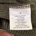 Pink Rose  Women’s Sz M Dark Green Solid Cozy Soft Ribbed Knit Leggings Pull On Photo 6