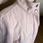 Chico's Jacket Womens 1 Medium Blush Pink Fleece Moto Zip Up Mock Neck Photo 9