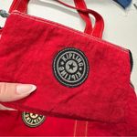 Kipling  Red Canvas Duffle Bag Travel w/ Wallet Pouch Womens Weekender Boston Photo 6