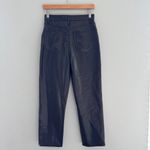 Abercrombie & Fitch Abercrombie Vegan Leather Ankle Straight Pant Photo 9