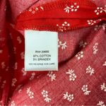 Pendleton Red Dainty Floral Short Sleeve Retro Mod Ruffle Blouse Women’s Size M Photo 13