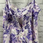 AQUA  Lightweight Smocked Back Dress Tie Shoulders Floral XL Fits Like L NWT Photo 8