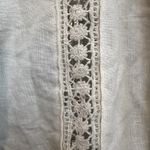 Free People White Distressed Linen Eyelet Crochet Sleeveless Lace Vest Size M Photo 7
