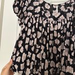 Free People Meg’s leopard print crop top black pink bubble hem mesh Photo 7