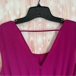 Buttons Francesca's  Fuchsia Blouson Chiffon Dress Photo 5