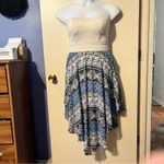 Rue 21  Ivory & Blue Hankerchief Hem  Asymmetrical Strapless Dress Photo 1