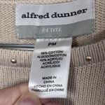 Alfred Dunner Telluride Embellished Hearts Sweater Women's Petite Medium Beige Photo 3