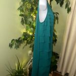 Lane Bryant Ruffled Tiered Shift Dress NWT in Emerald Green Size 14 Photo 4