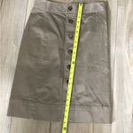 J.Crew  Khaki Button-Front Pencil Skirt Photo 2