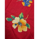 Susan Bristol  Skirt Red Tropical Floral XL Cottage Core Midcalf Cotton NWT Photo 1