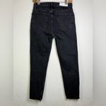 RE/DONE  Women’s Easy Straight High-Rise Raw Hem Crop Jeans Black Size 27 Photo 4