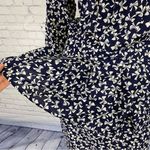 Vintage 80s Rockabilly Bow Print Peplum Ankle Length Dress XS/S Photo 4
