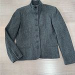 Ralph Lauren Lauren by Women's Gray Herringbone structured Blazer sz 12 Photo 14