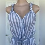 Mustard Seed  Blue and White Striped Top Photo 2