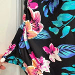 Lands' End Lands’ End Wrap Underwire Tankini Swimsuit Black Hibiscus Floral Plus Size 22W Photo 11