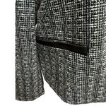 Ann Taylor  BLACK CREAM‎ AND BLUE SHORT WOVEN TWEED JACKET SIZE 14 Photo 4
