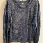 We The Free  dark grey velour crewneck top‎ blouse slouchy. Small Photo 0
