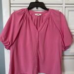 Entro Pink Puff Sleeve Top Photo 0