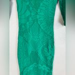 Vintage JPG Jean Paul Gaultier Soleil Emerald Green Lace Mesh Midi Dress size XS Photo 2