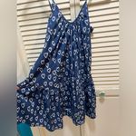 Billabong  sundress blue/white Hearts Tie Straps Mini Ruffle Size S‎ Photo 2