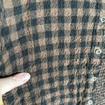 Jane and Delancey  Brown Black Gingham Checkered LS Button Up Shirt Size Small Photo 1