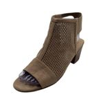 Sonoma Size 8.5 Peep Toe Tan Perforated Sandals Block Heel & Back Strap Photo 14