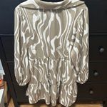 Beige and white zebra print dress Tan Size M Photo 3