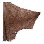 Pretty Angel  Brown lace poncho-style blouse with green details, elegant Photo 2