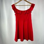 Majorelle  Ophelia Off the Shoulder Ruffle Mini Dress in Red‎ Size Large Photo 6