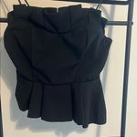 Anna Grace  Black Strapless Blouse Photo 0