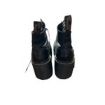 Dr. Martens  Black Leather Lace Up Chunky Heel Boots Womens US Size 8 UK 6 Photo 6