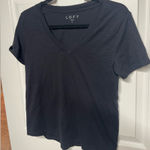 Loft Black Short Sleeve V-Neck Tee Photo 0