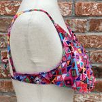 EcoPeace colorful, patterned and ruffled bikini top / S / Excellent condition Pink Photo 2