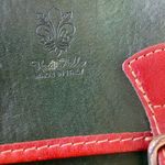 Vera Pelle  Green and Brown Leather Crossbody Bag Photo 12