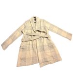 Ralph Lauren Vintage Lauren  Belted Cardigan Sweater Women’s XL Wool Ivory Gray Photo 10