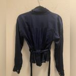 Marrakech Ellis Silky Satin Utility Jacket In Sapphire Blue Size XS Photo 10