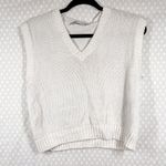 ZARA Cream Cotton Blend Knit Sweater Vest Photo 1