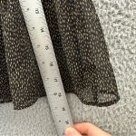 Loft  Pull On Gathered‎ Ruffle Skirt Black Tan Women's Medium Photo 7