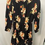 Loft Floral Black Dress Long sleeved SMALL Photo 0
