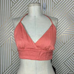 Lulus Coral Tie Bralette Halter Top Size Medium Photo 2