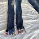 Vintage Agile Women’s denim Jeans Floral Design pants Sz 14 Photo 3