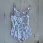 Victoria's Secret  White Eyelet Floral Bodysuit Chemise, Size Small Photo 2
