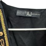 Vintage AJ Cotton Embellished Beaded Vest Black Boho Festival Western Womens XL Photo 9