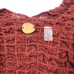 Free People  Angelica Open Front Smocked Cardigan in Burgundy Photo 1
