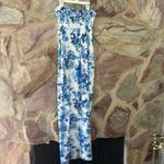 Commense Multi Floral Split Long Dress size M Blue Size M Photo 5