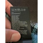 H&M Divided Scarf Womens One Size Blue Plaid Oversized Fringe 71x28 Acrylic Photo 3