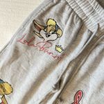 Looney Tunes Lola Bunny Womens Sweatpants XXS Gray Jogger Lounge Embroidered Photo 3